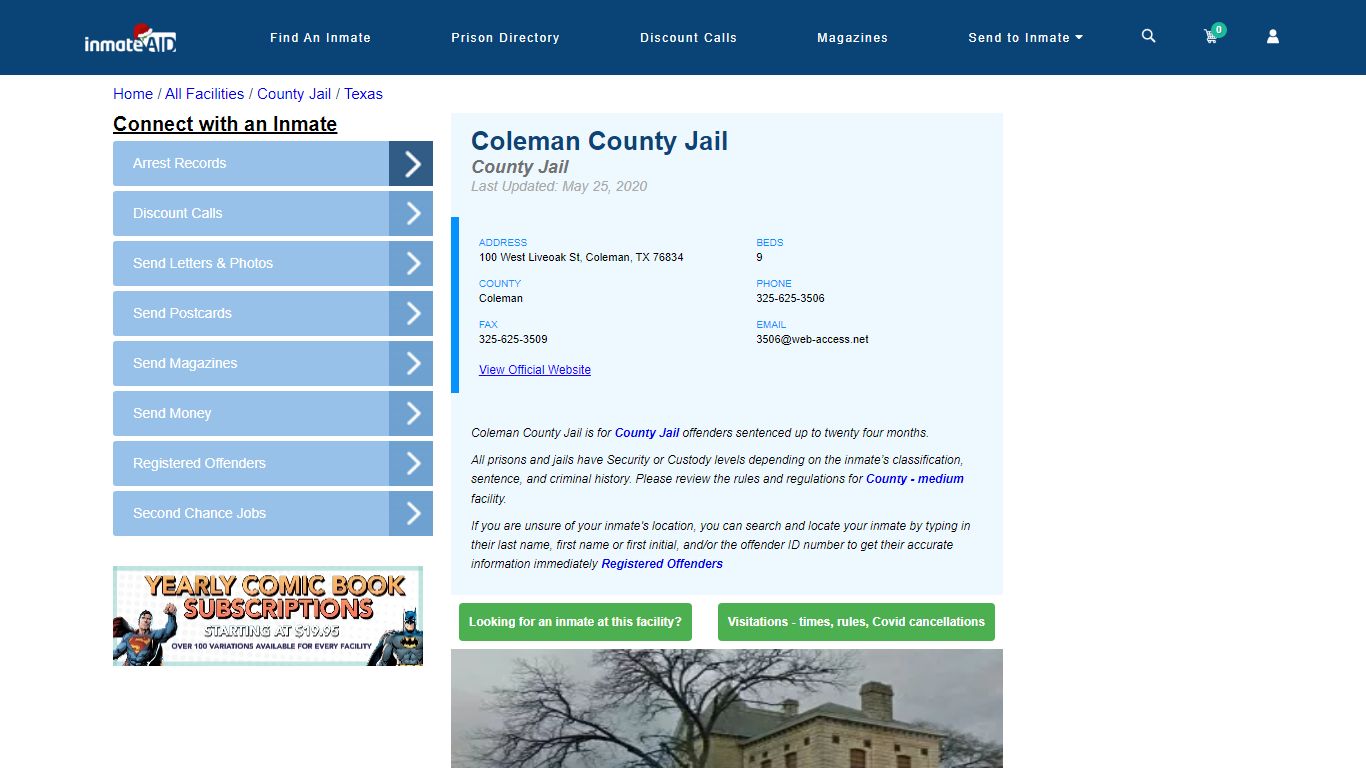 Coleman County Jail - Inmate Locator - Coleman, TX